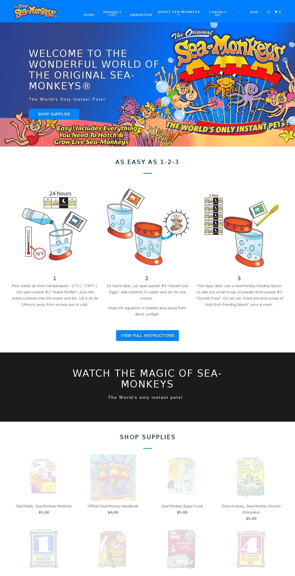 seamonkeyshop.com — Shopify storefront screenshot