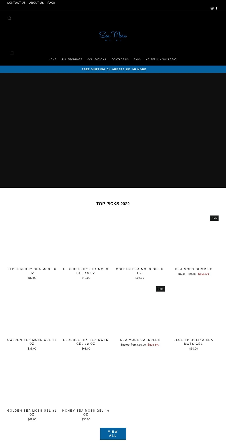 seamossbyrj.com shopify website screenshot