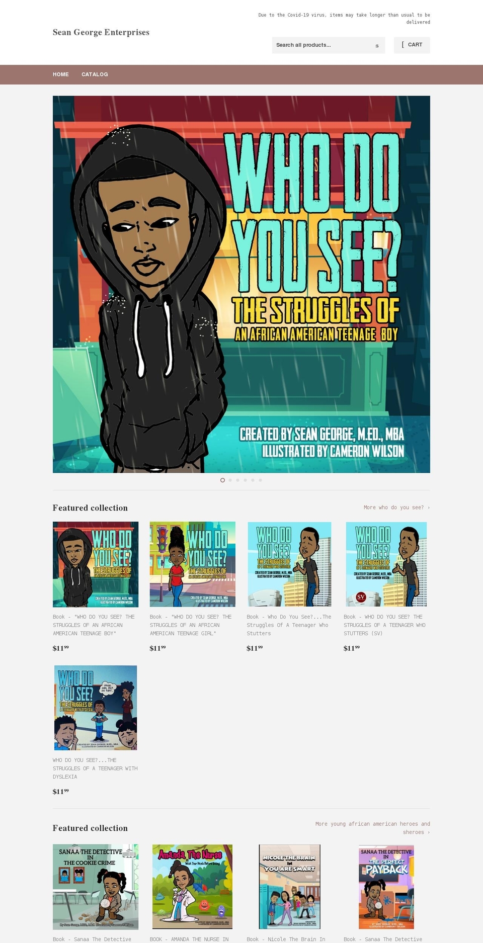 seangeorgeenterprises.com shopify website screenshot