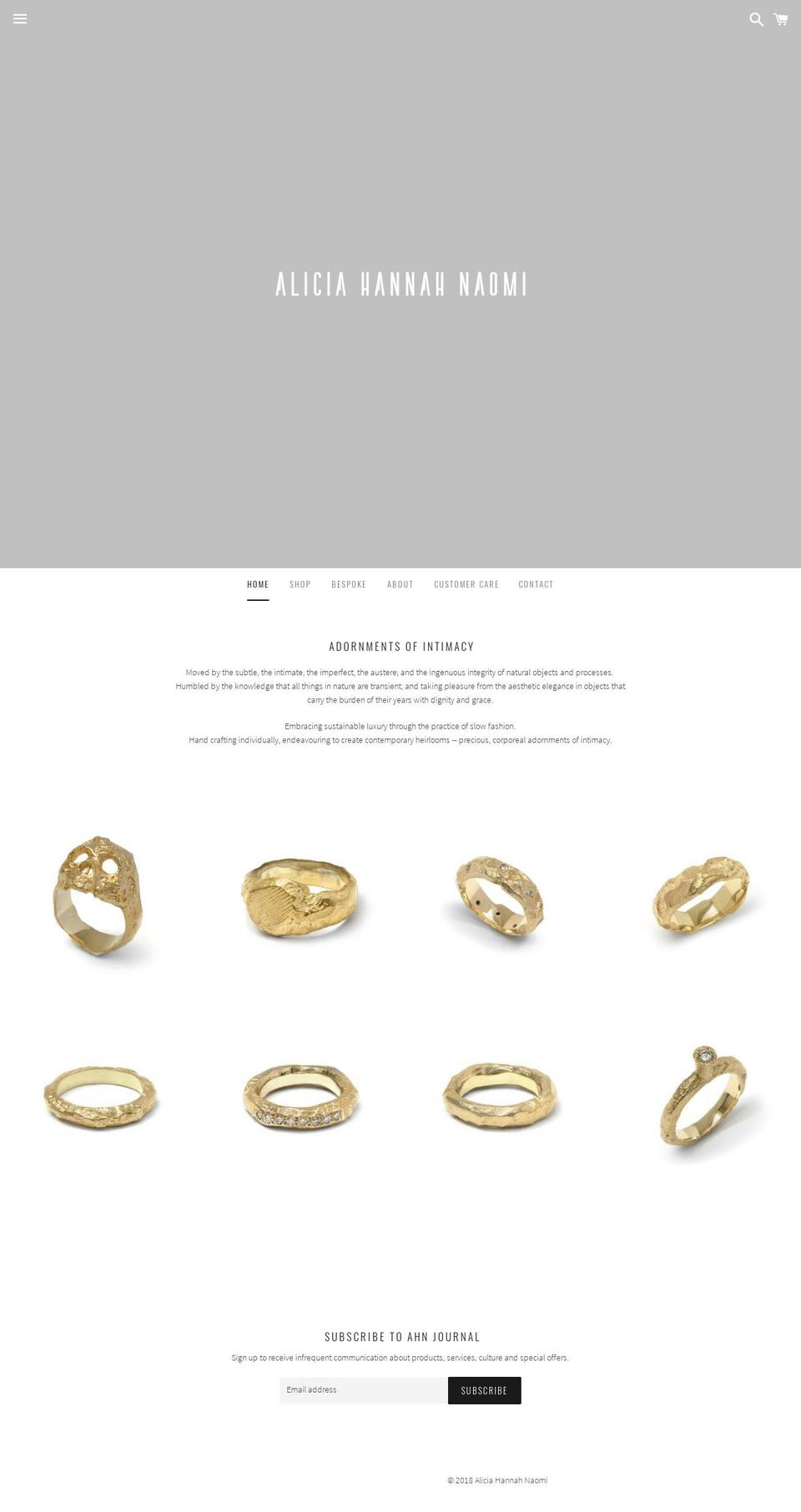 Alicia Hannah Naomi Shopify theme site example seaofghosts.com