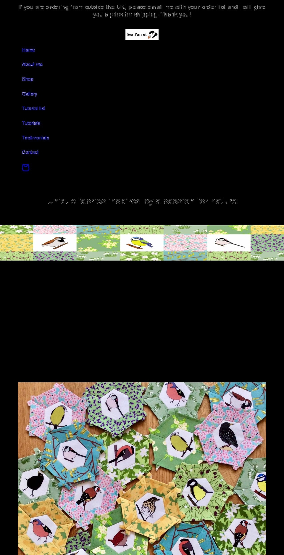 seaparrot.co.uk shopify website screenshot