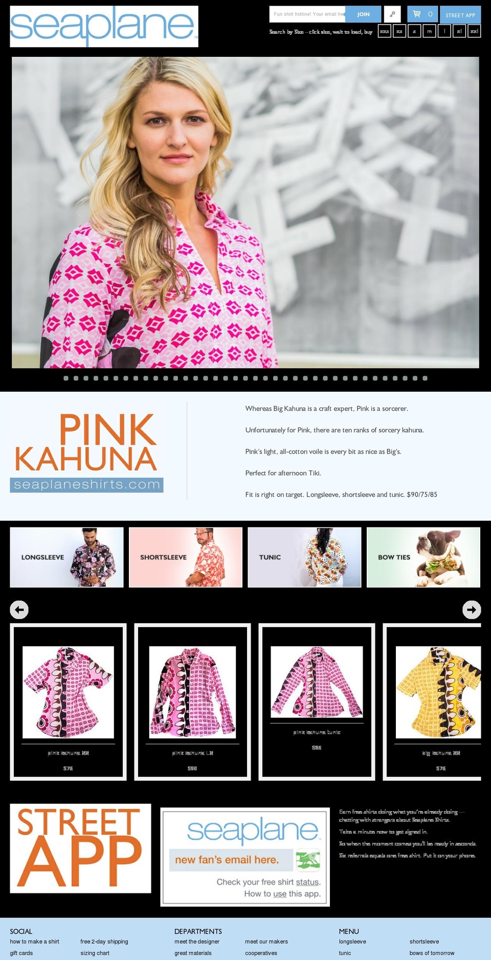 seaplaneshirts.com shopify website screenshot