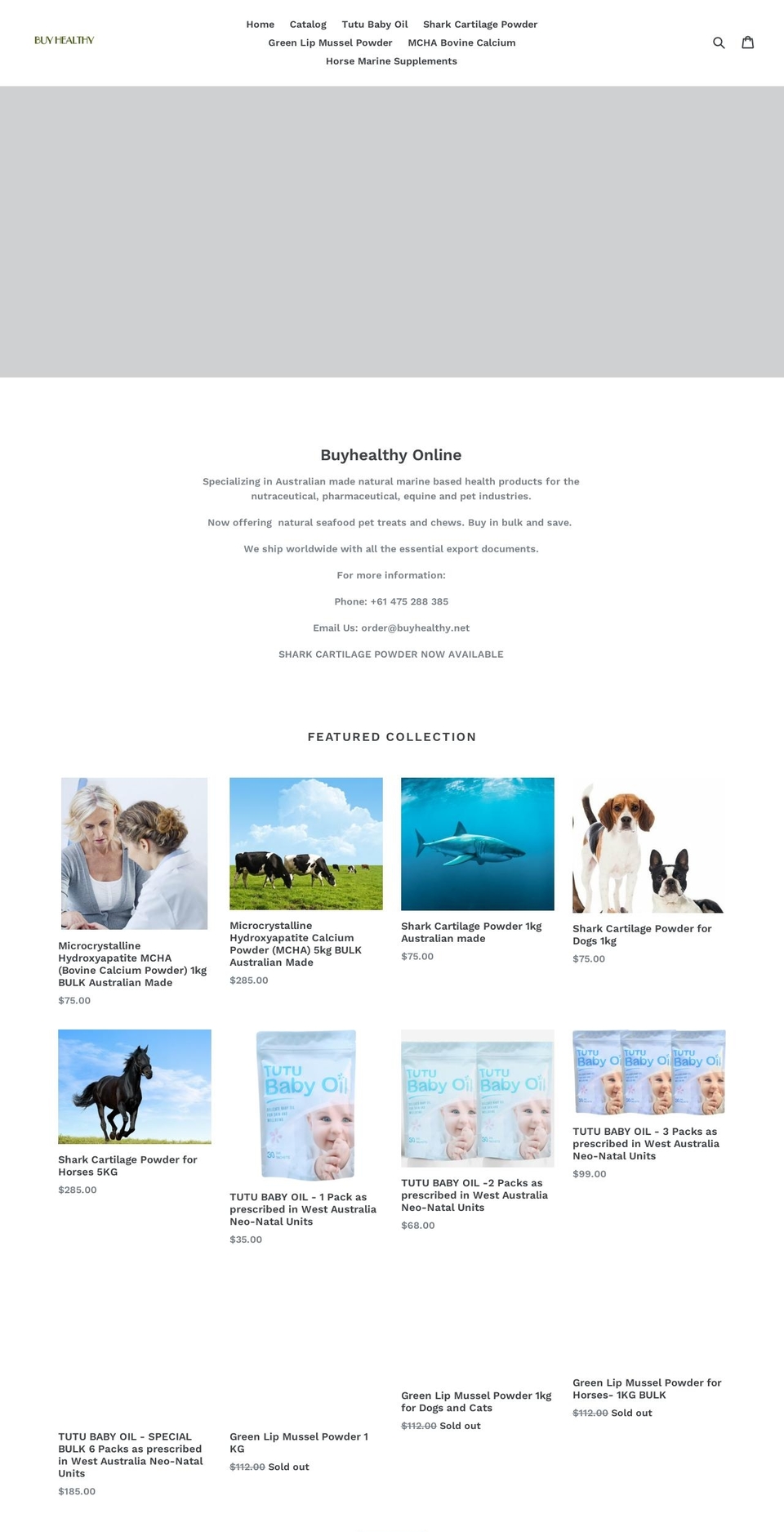 seapureaustralia.com — Shopify storefront screenshot
