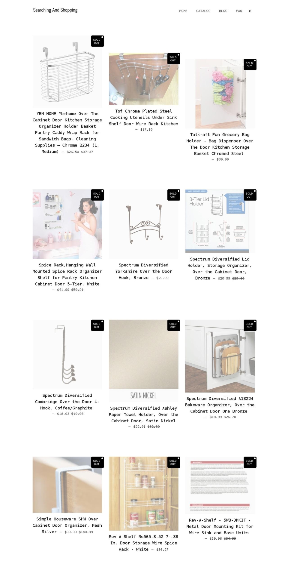 searchingandshopping.com shopify website screenshot
