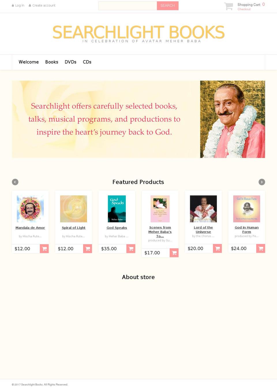 searchlightbooks.org shopify website screenshot