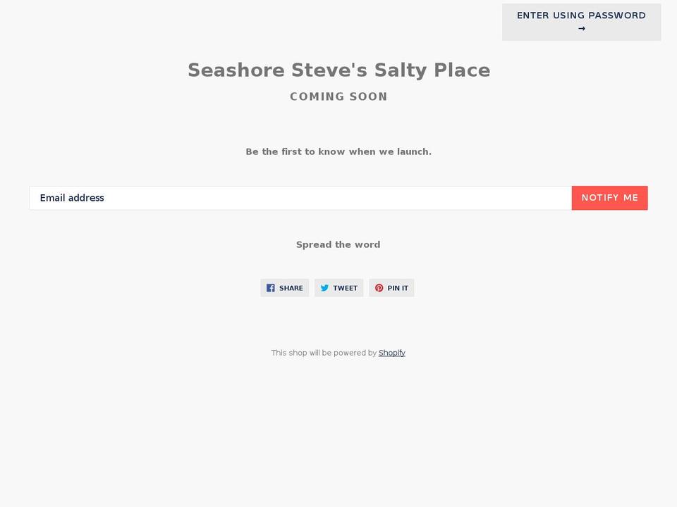 seashoresteve.com — Shopify storefront screenshot