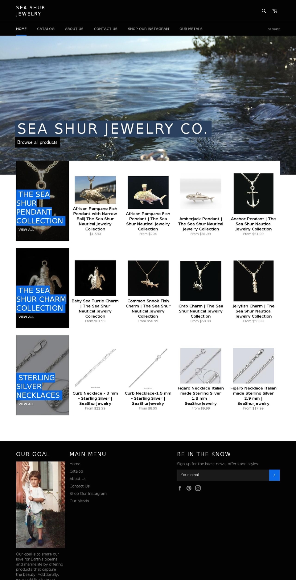 seashurjewelry.com shopify website screenshot