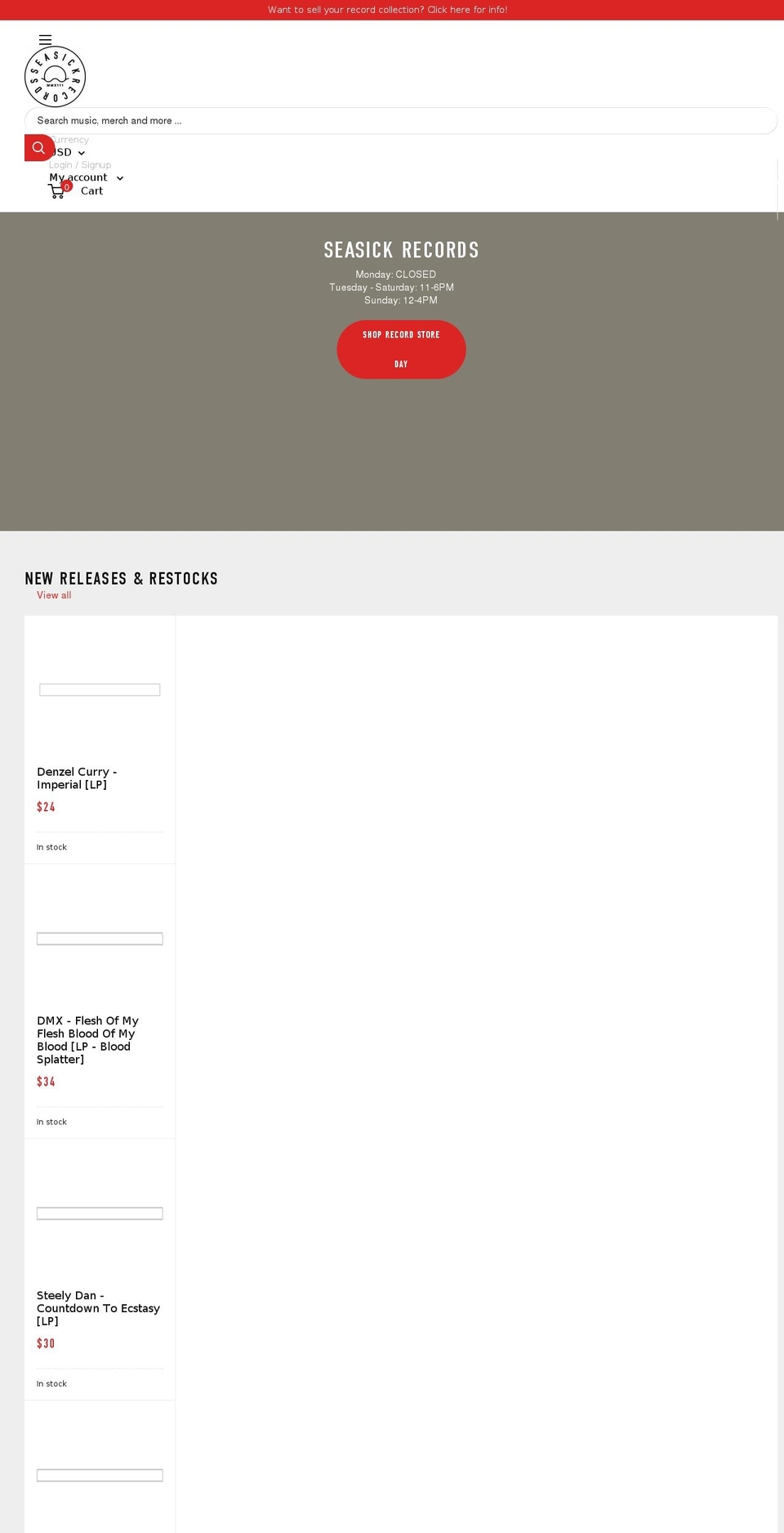 seasickbham.com shopify website screenshot