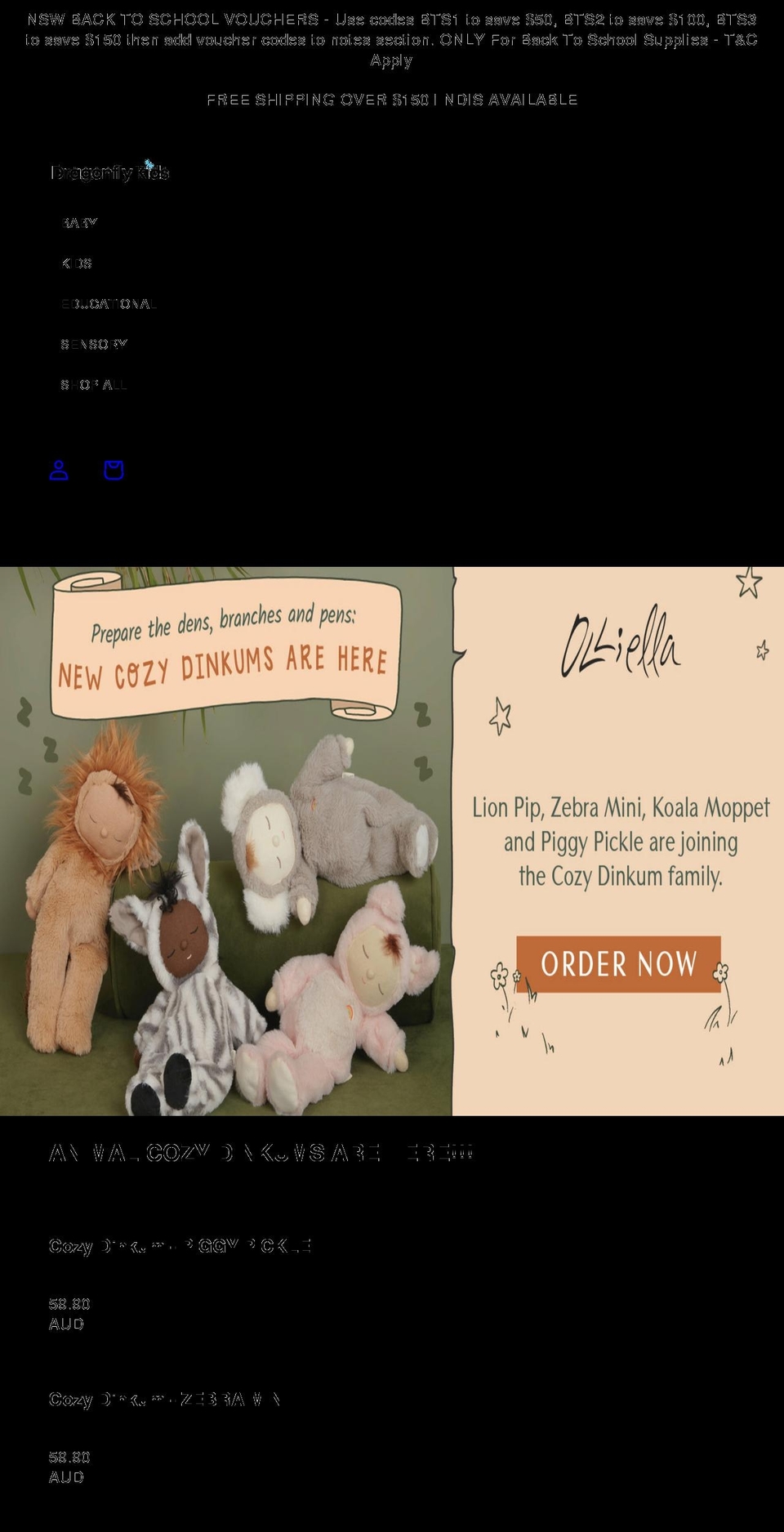 seasideastera.com shopify website screenshot