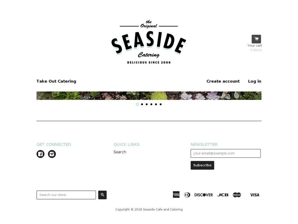 seasidecateringcompany.com — Shopify storefront screenshot