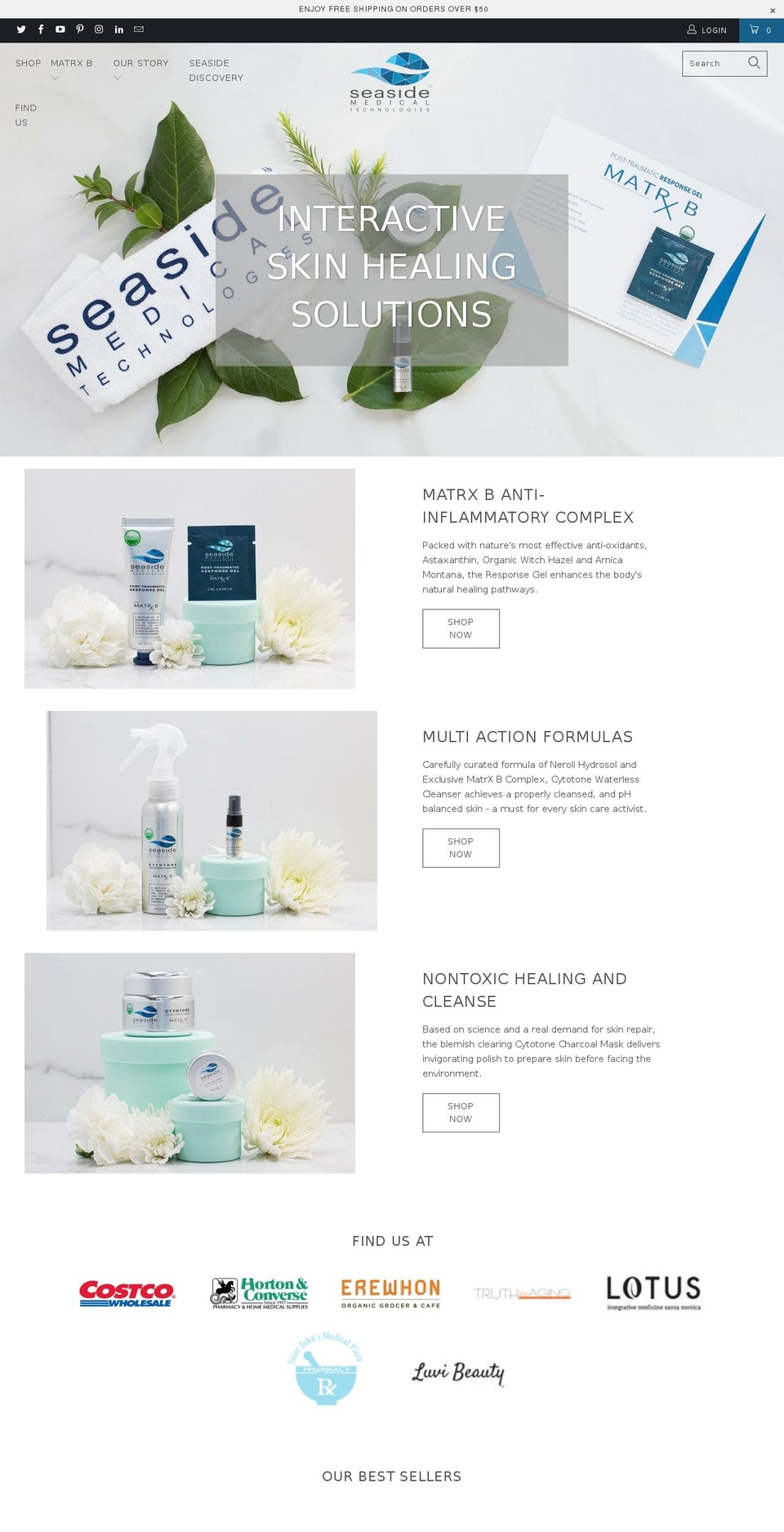 seasidemedicaltech.com shopify website screenshot
