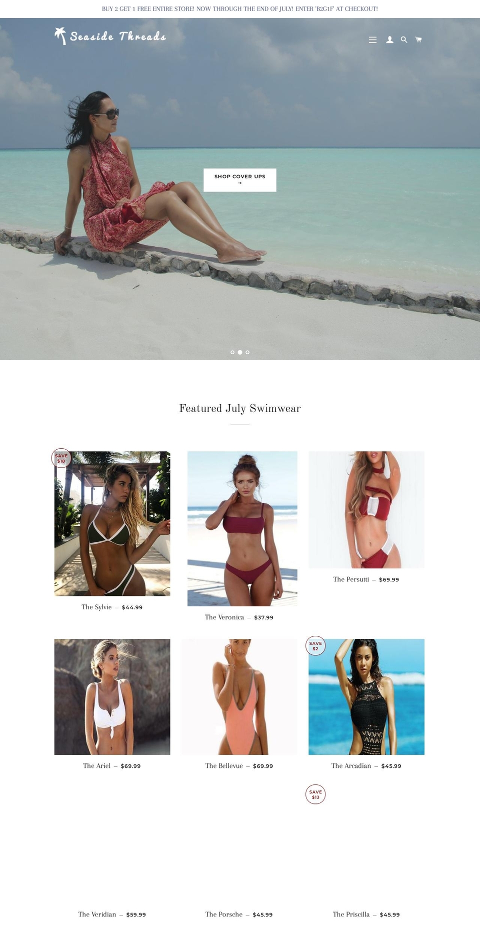 seasidethreads.com — Shopify storefront screenshot