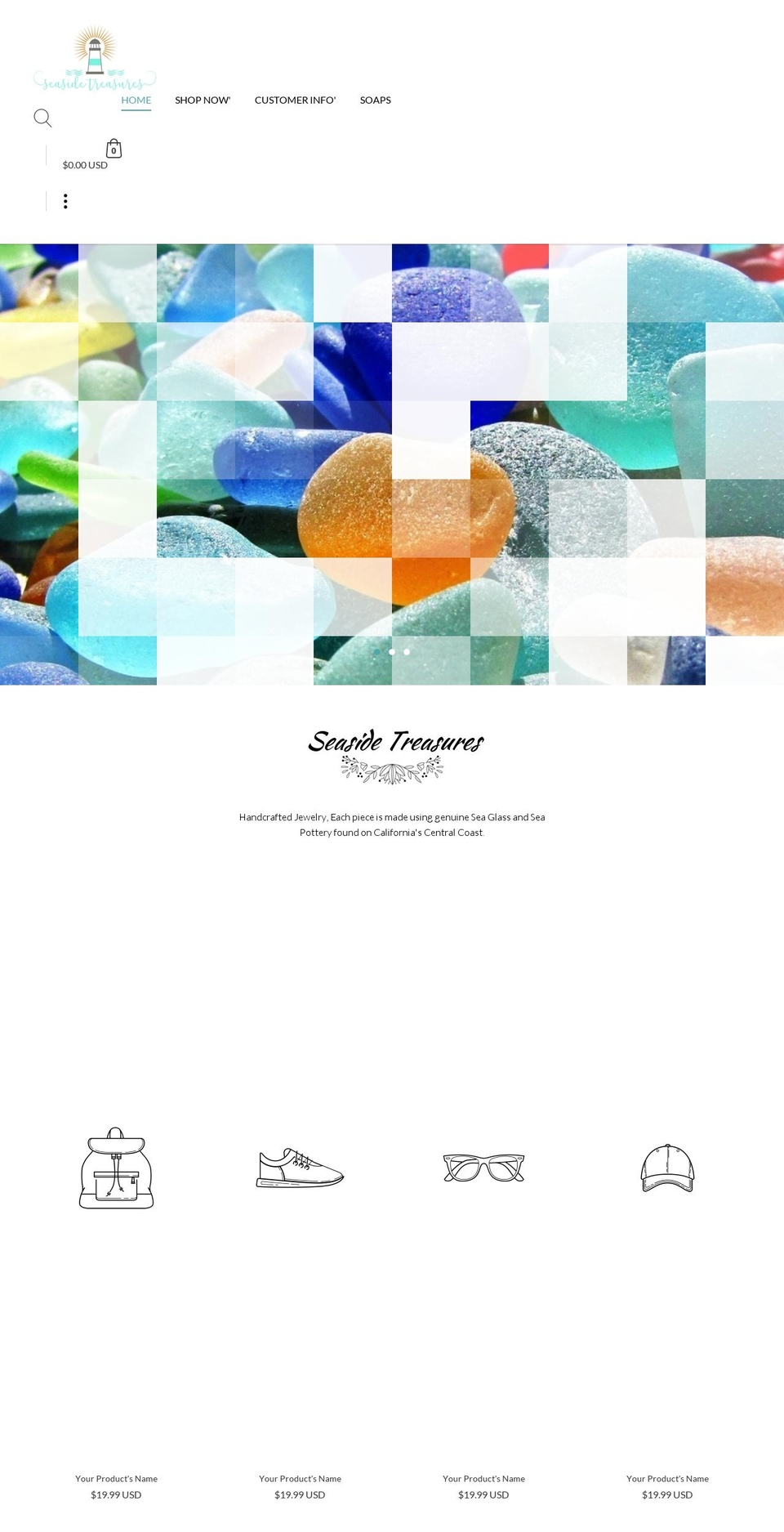 seasidetreasuresmorrobay.com — Shopify storefront screenshot