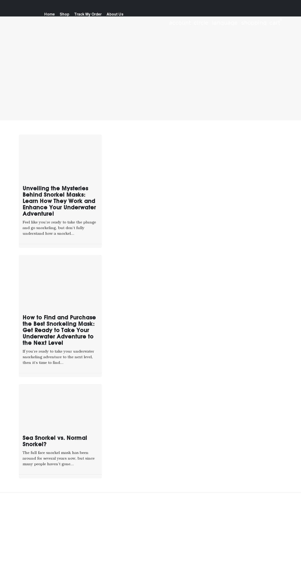 seasnorkel.com shopify website screenshot