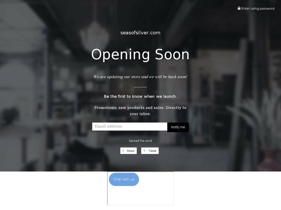 seasofsilver-com.myshopify.com shopify website screenshot