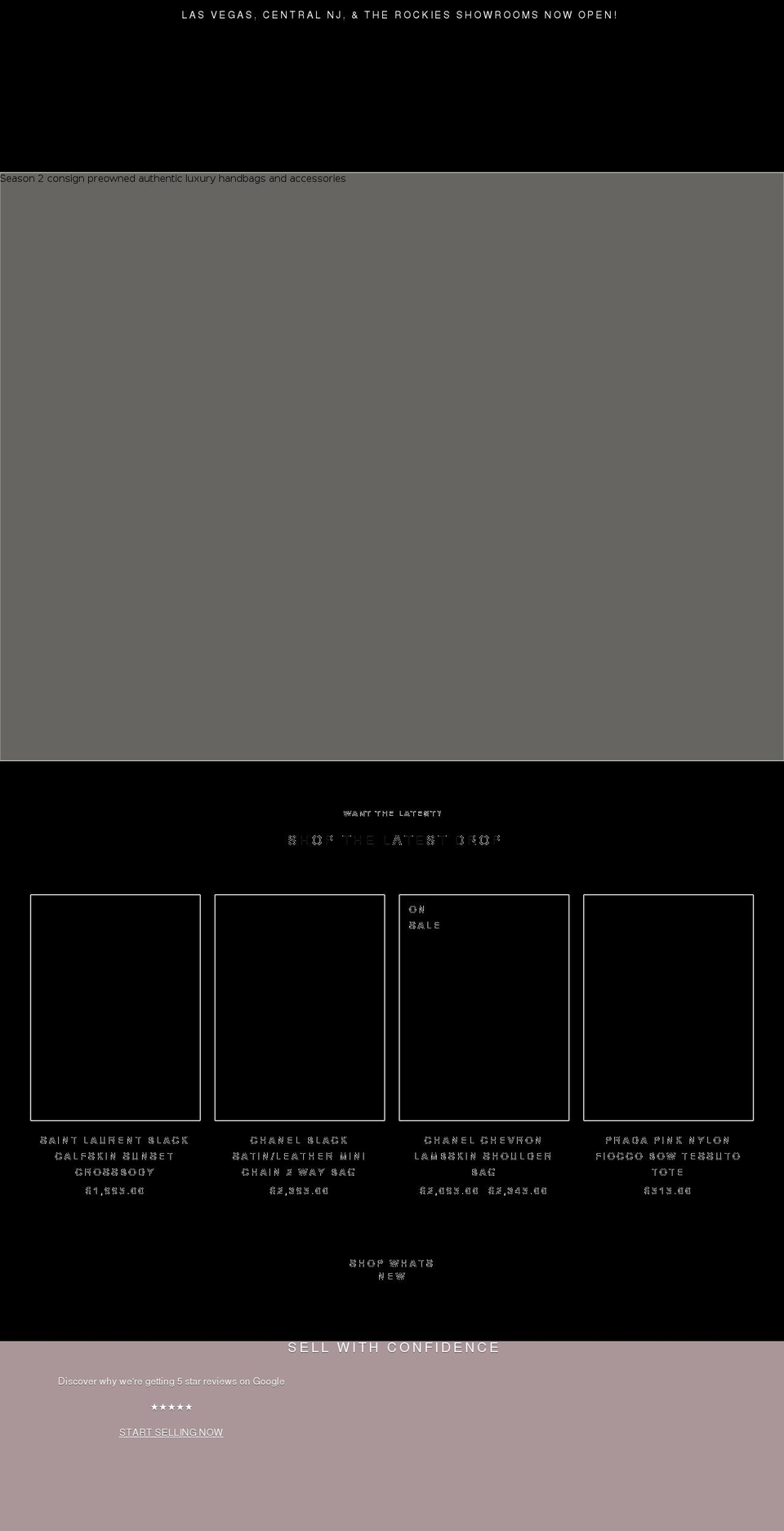 season2consign.com shopify website screenshot