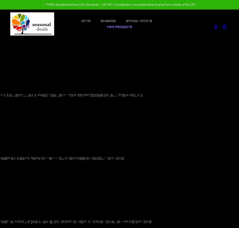 seasonaldeals.co.uk shopify website screenshot