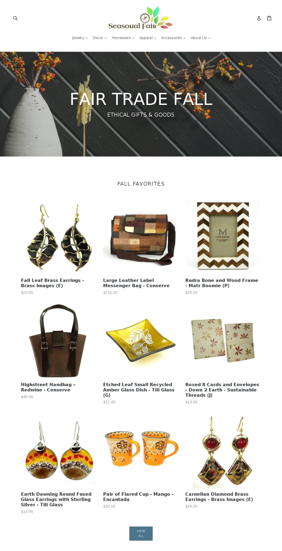 seasonalfair.com — Shopify storefront screenshot