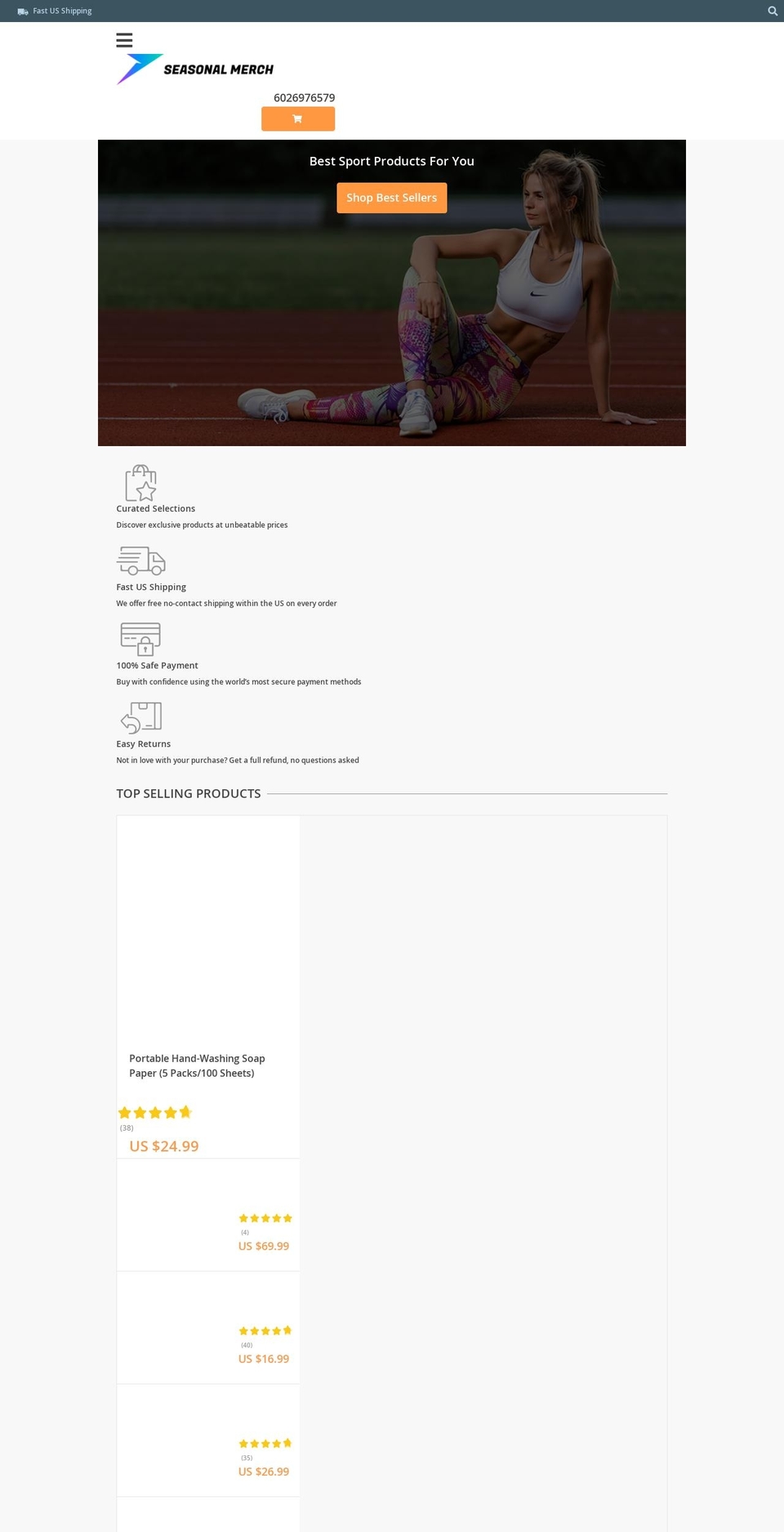 seasonalmerch.com — Shopify storefront screenshot
