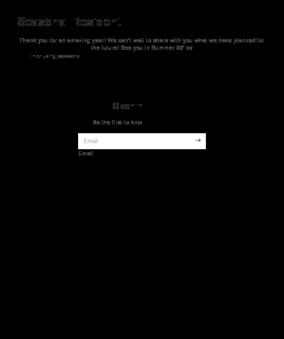 seasonalresident.com shopify website screenshot