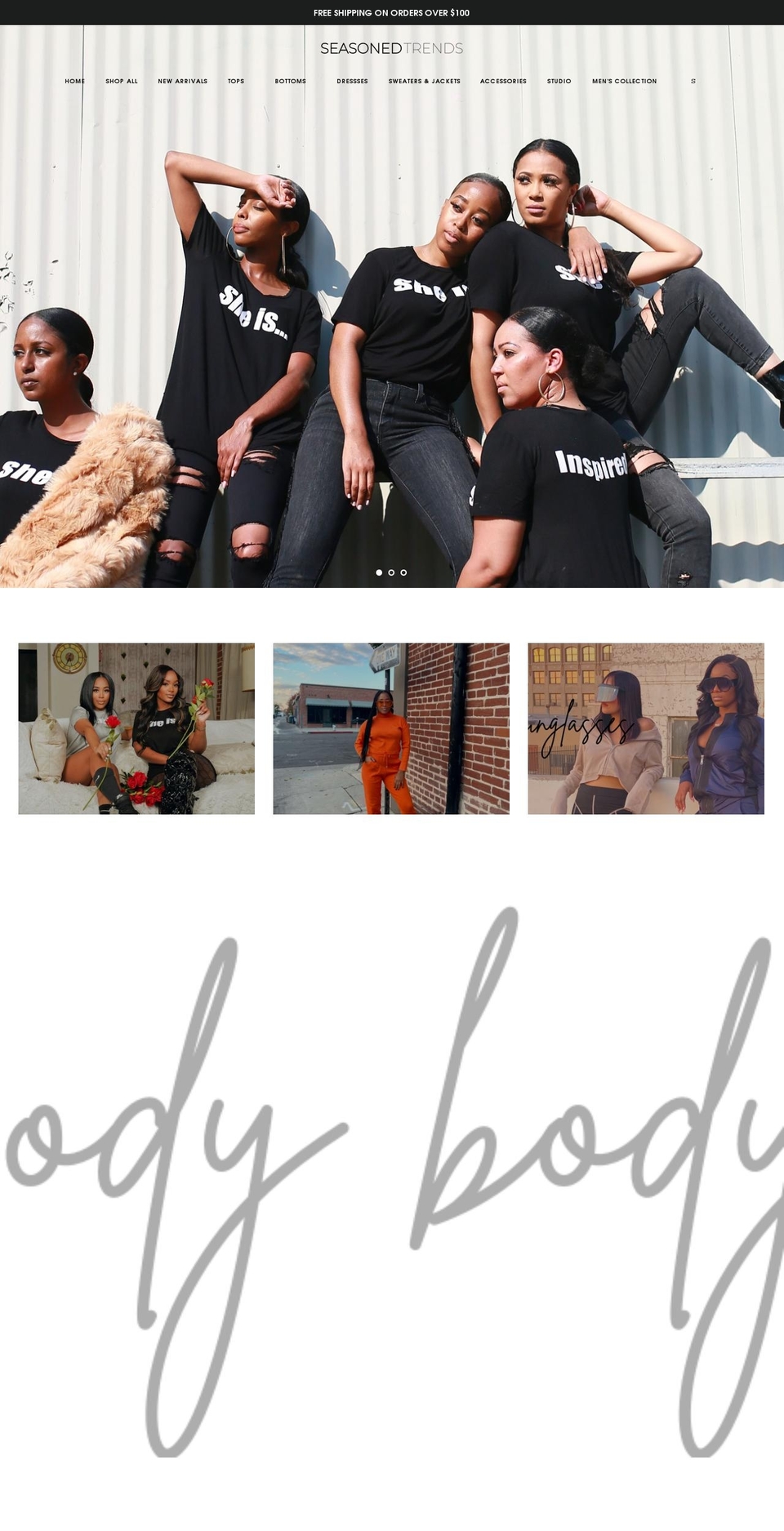 seasonedtrends.com shopify website screenshot