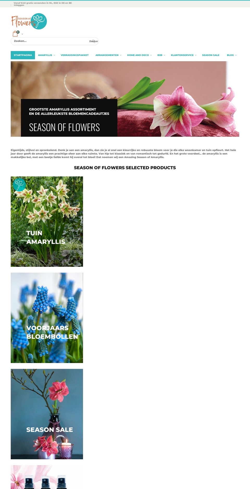 seasonofflowers.com shopify website screenshot