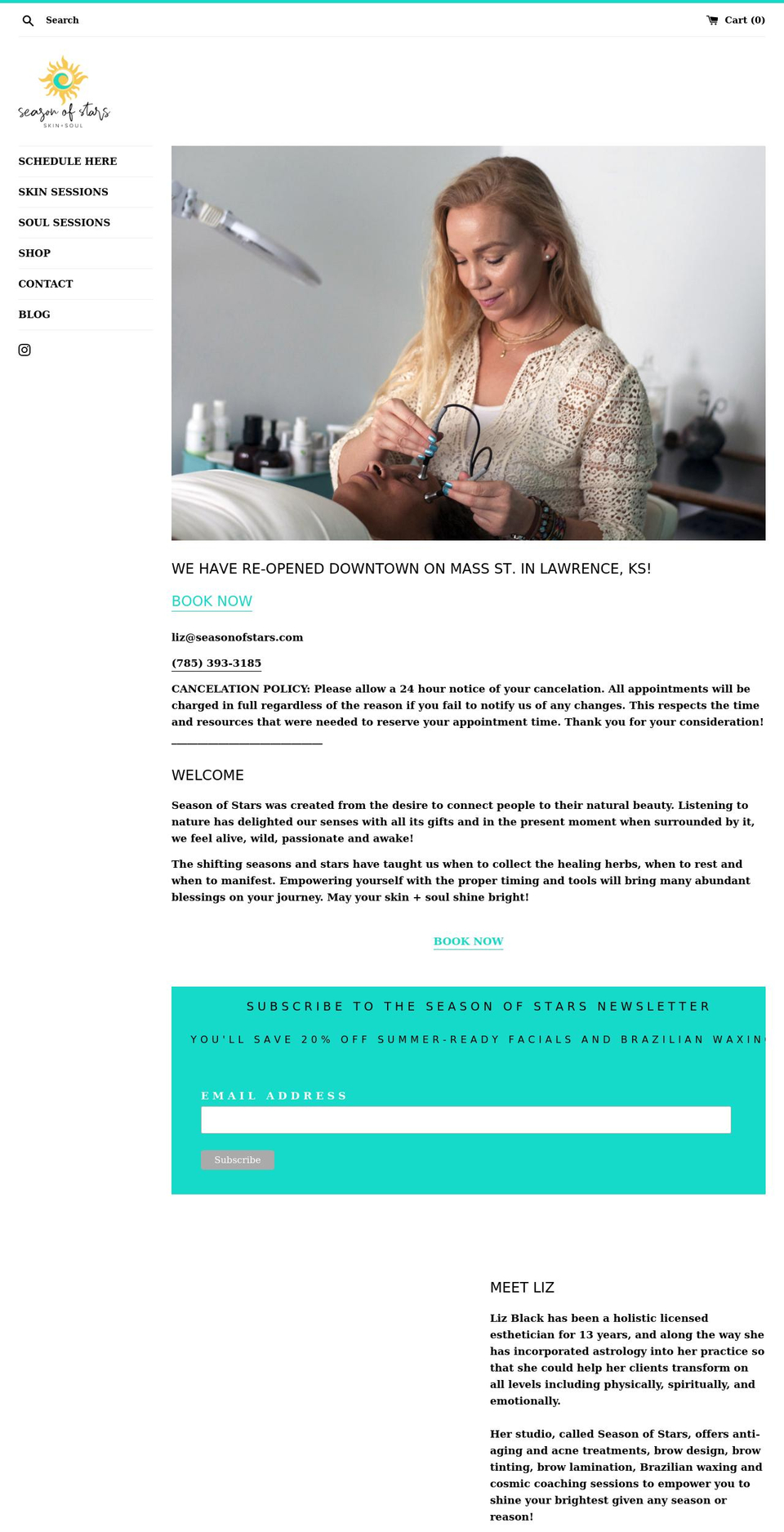 seasonofstars.com shopify website screenshot