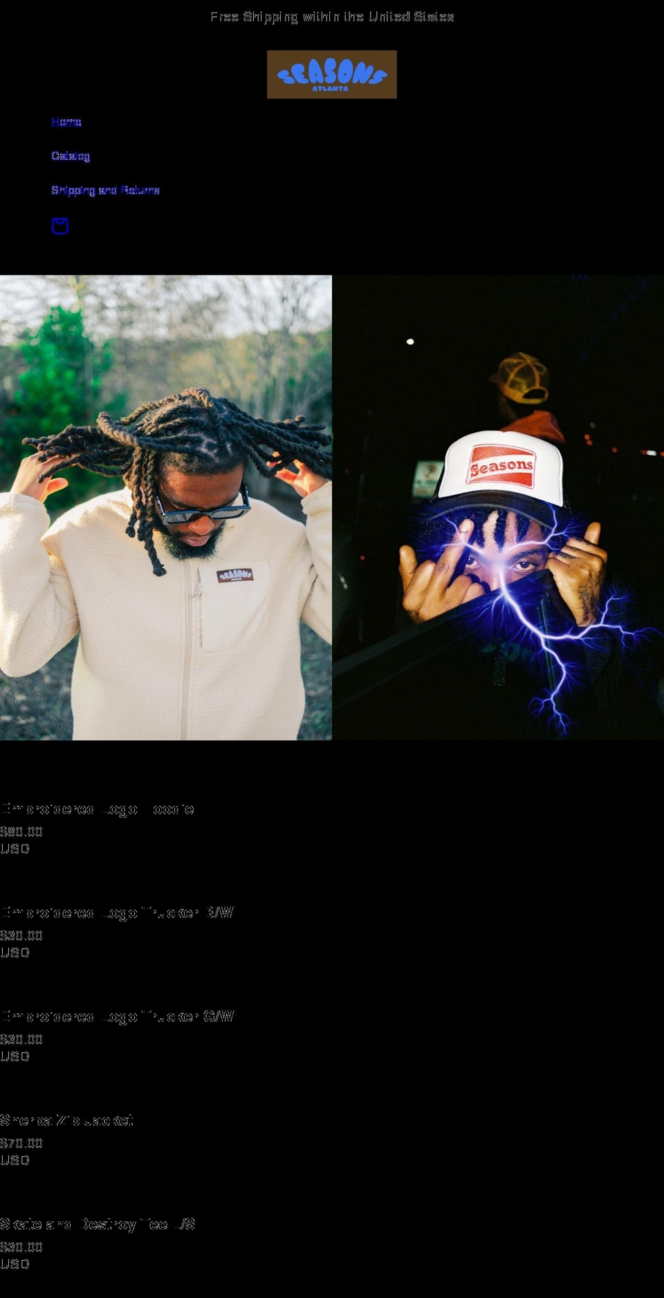 seasonsatlanta.com shopify website screenshot
