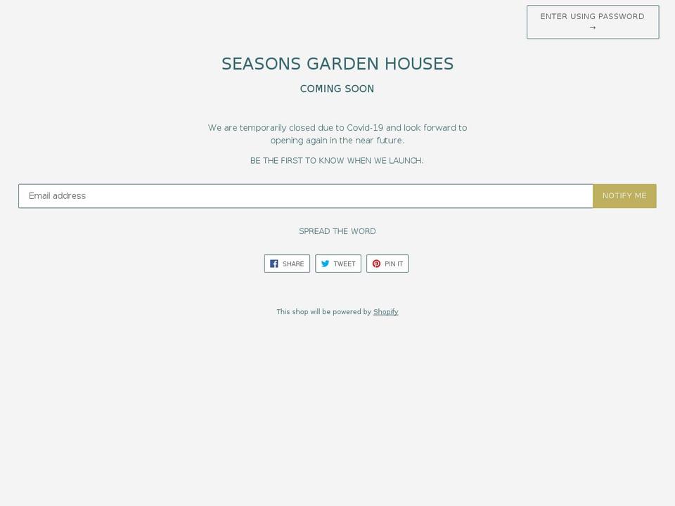 seasonsgardenhouses.com shopify website screenshot