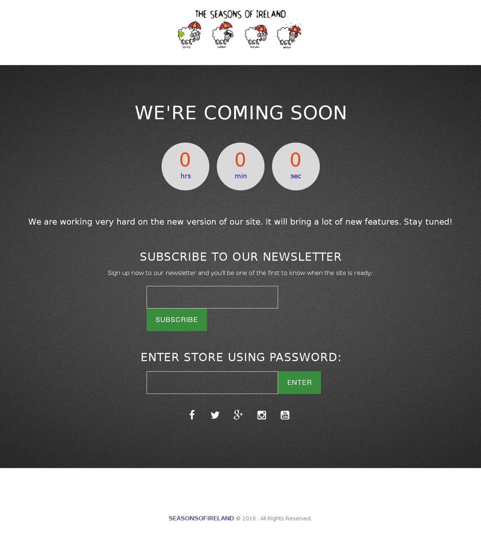 seasonsofireland.com shopify website screenshot