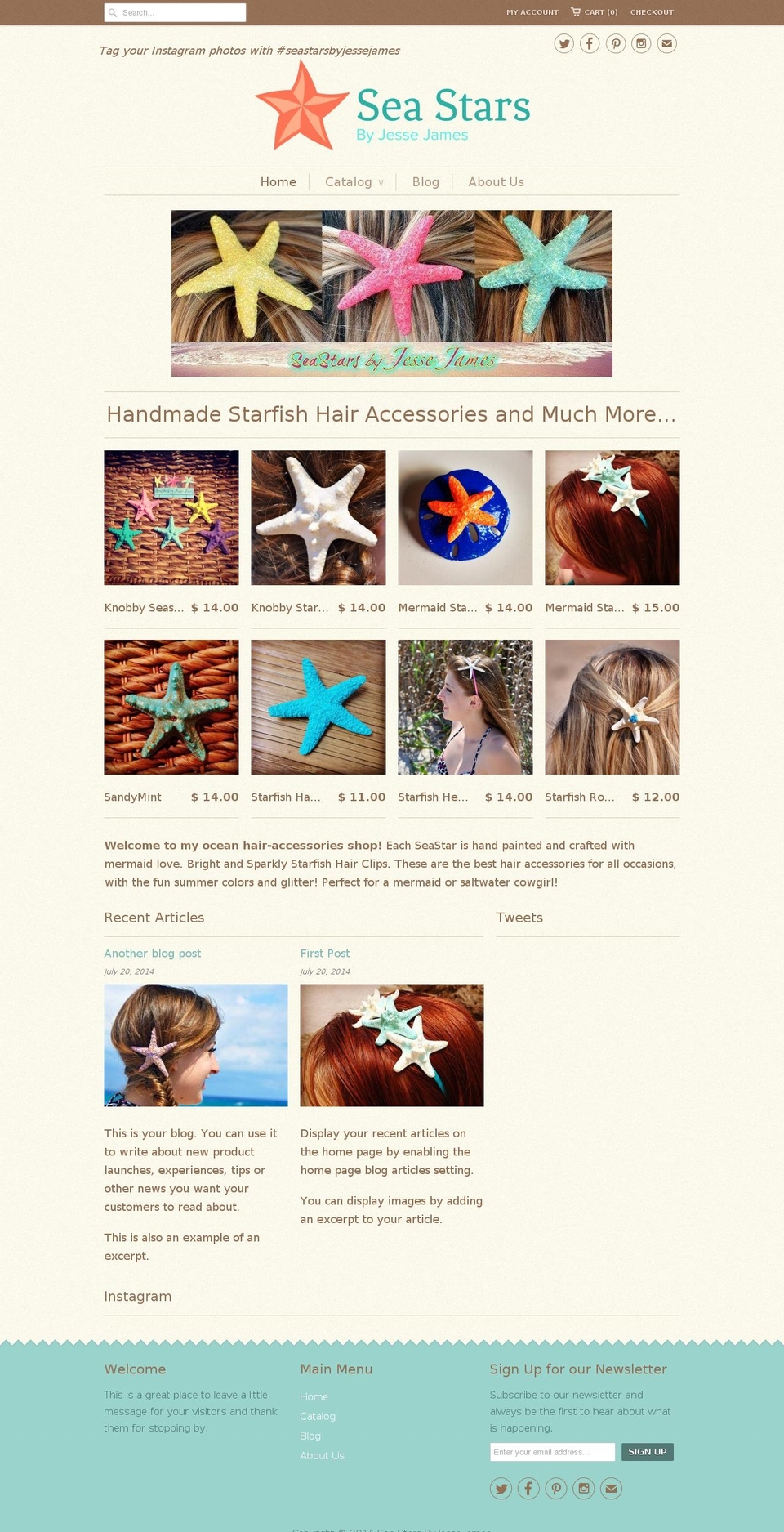 seastarsbyjesse.com — Shopify storefront screenshot