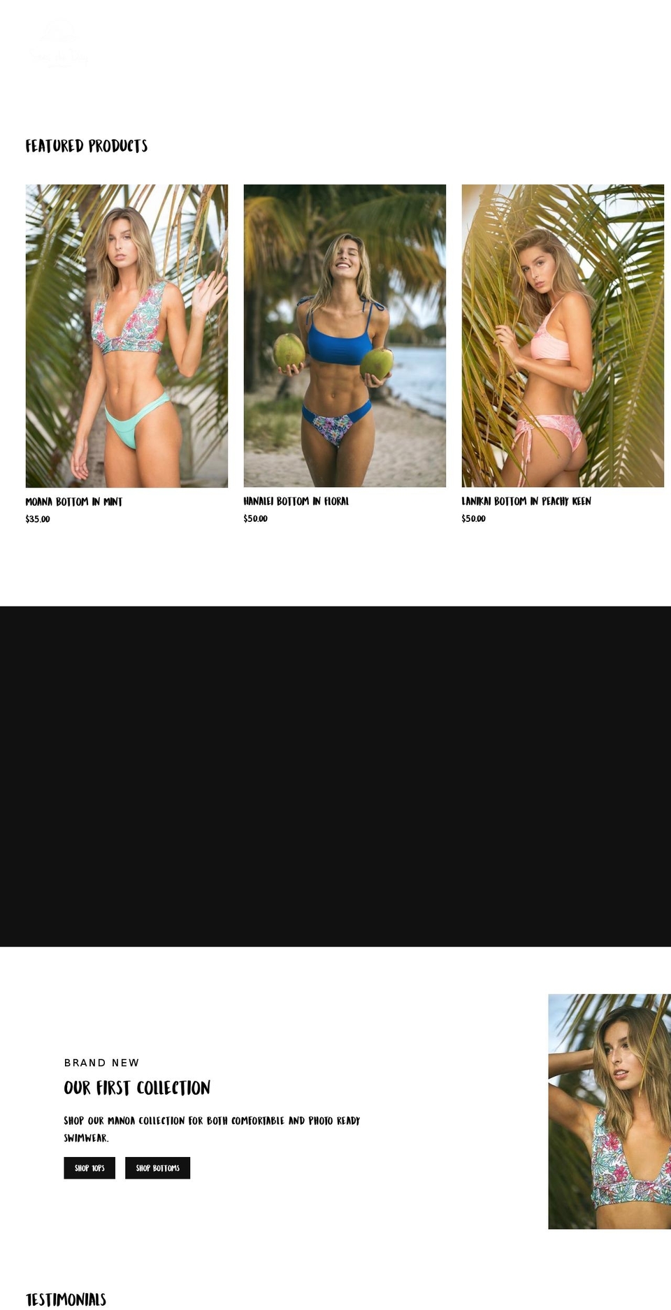 seasthedayswimwear.com — Shopify storefront screenshot