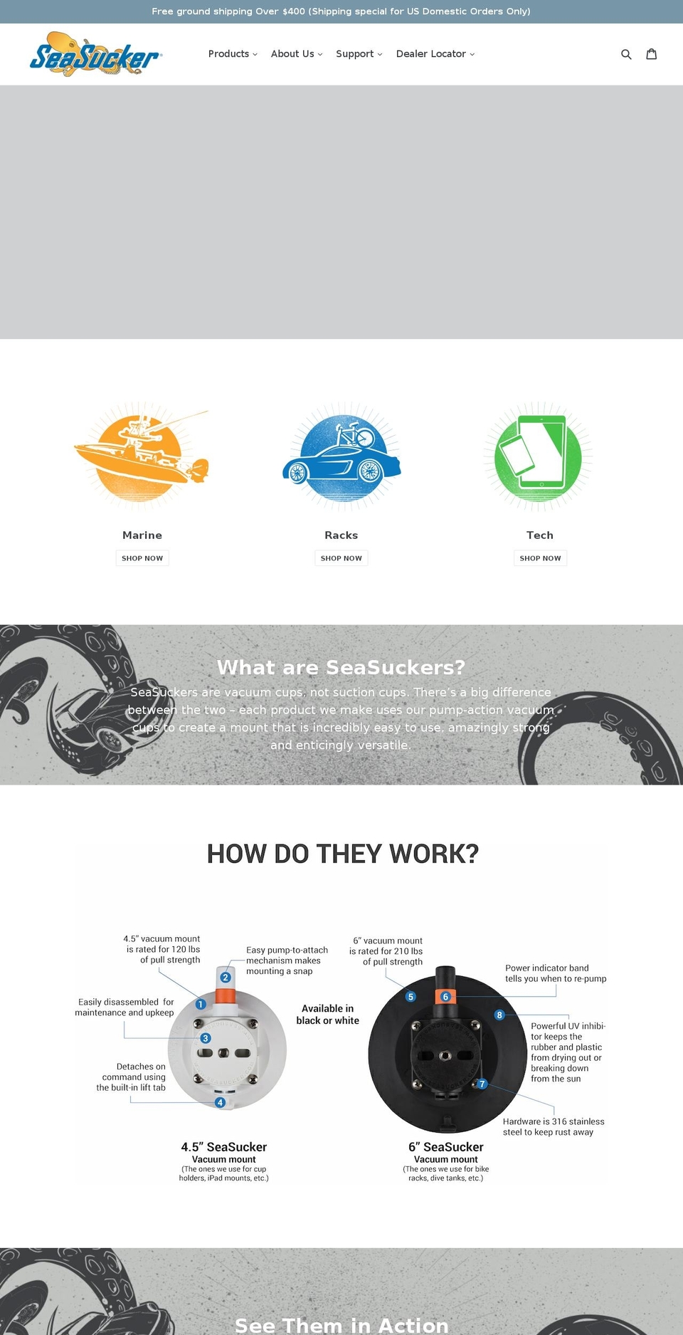 seasucker.com shopify website screenshot