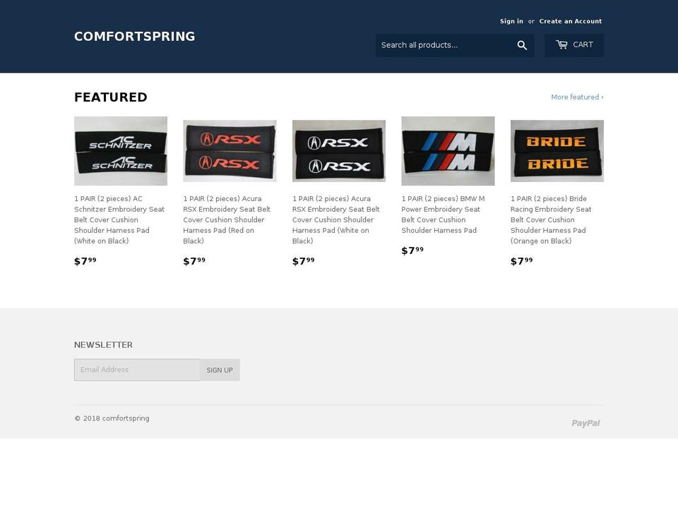seatbeltoutlet.com — Shopify storefront screenshot