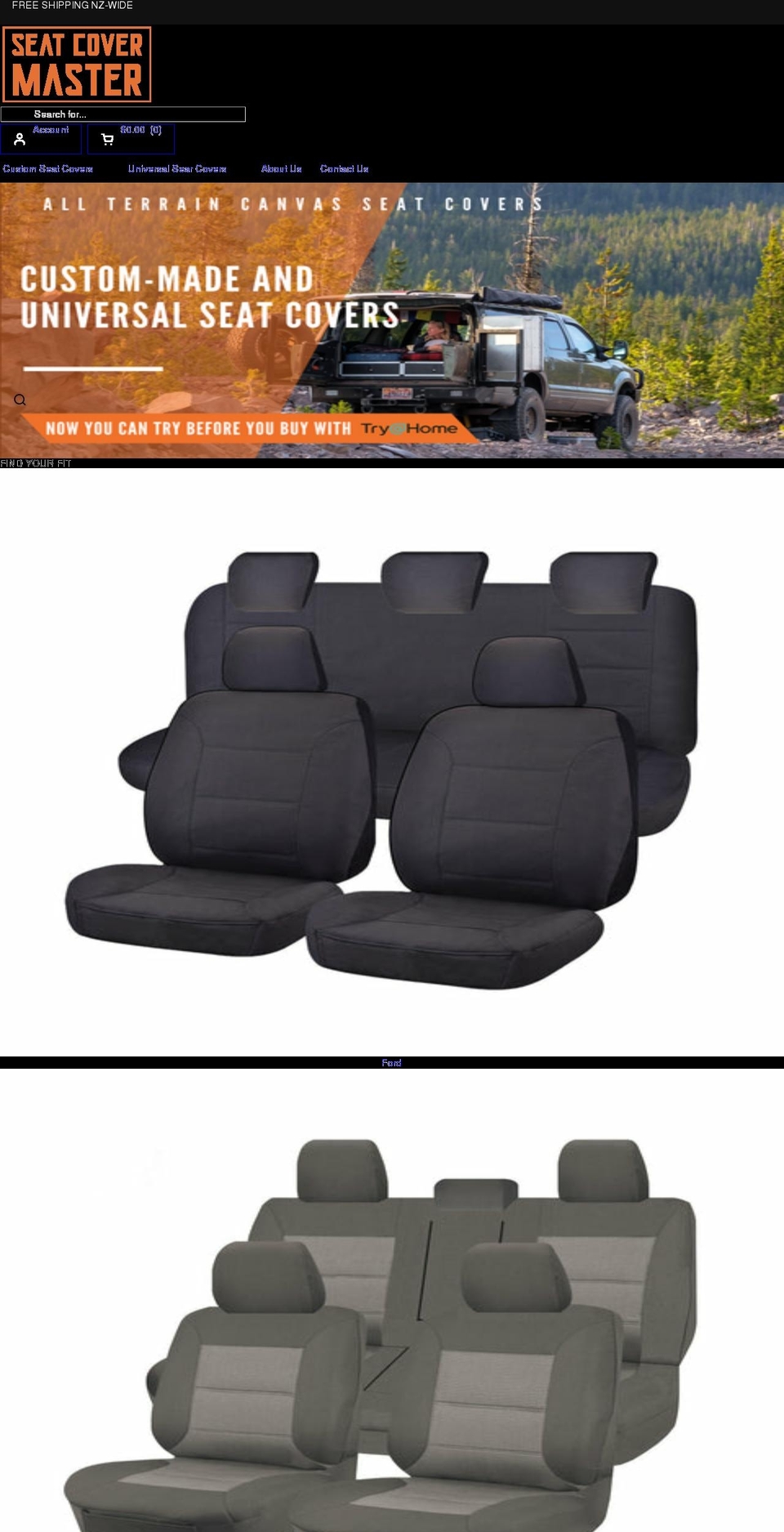 seatcovermaster.co.nz shopify website screenshot