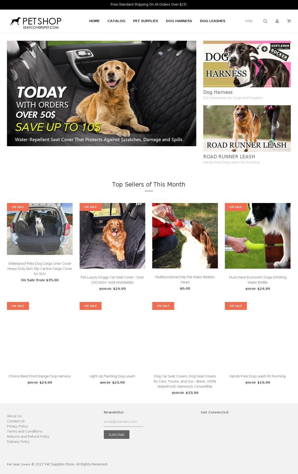 seatcoverspet.com — Shopify storefront screenshot