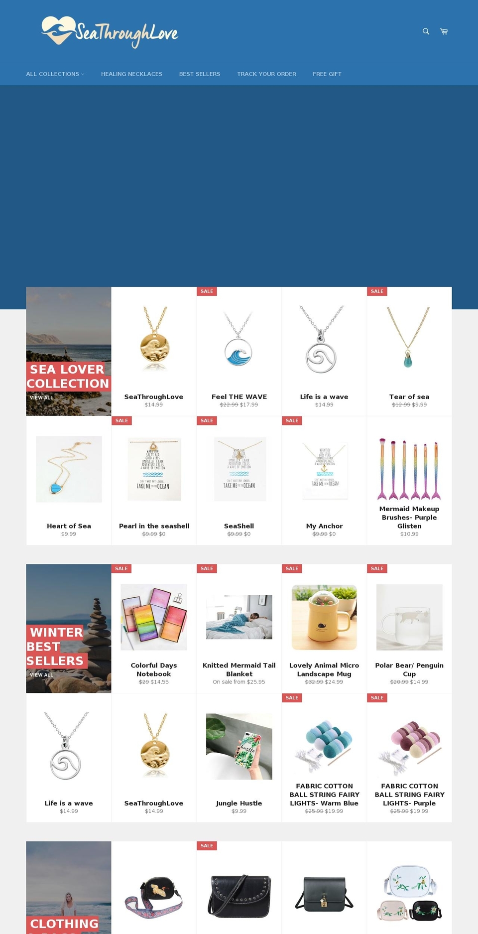seathroughlove.com — Shopify storefront screenshot