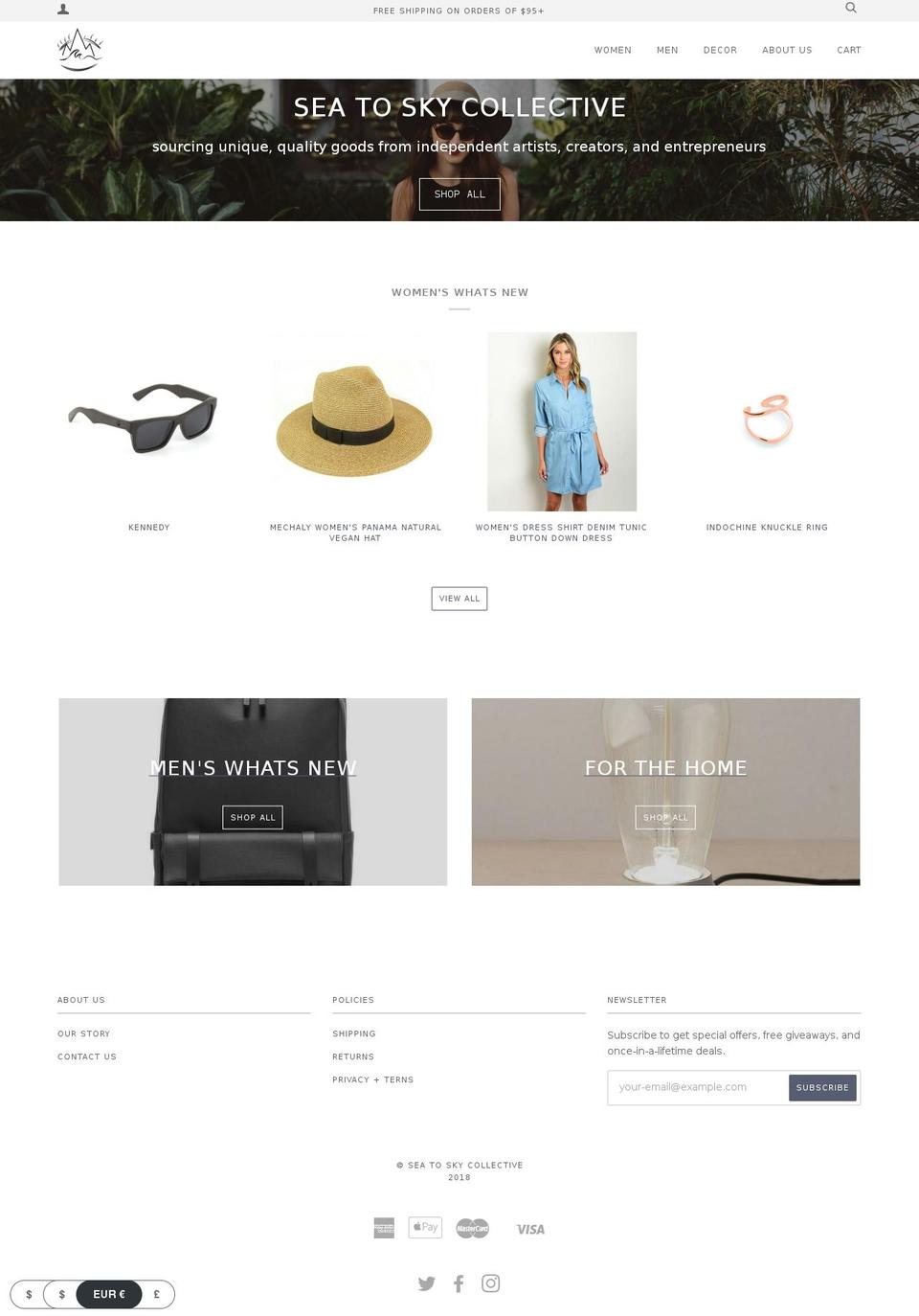 seatoskycollective.com — Shopify storefront screenshot