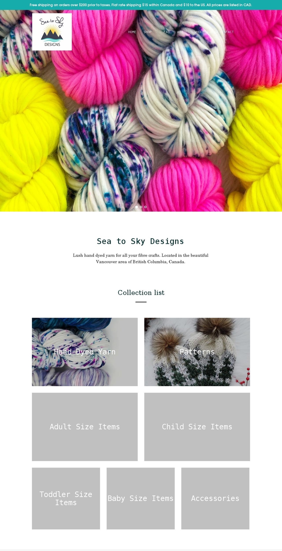 seatoskydesigns.ca shopify website screenshot