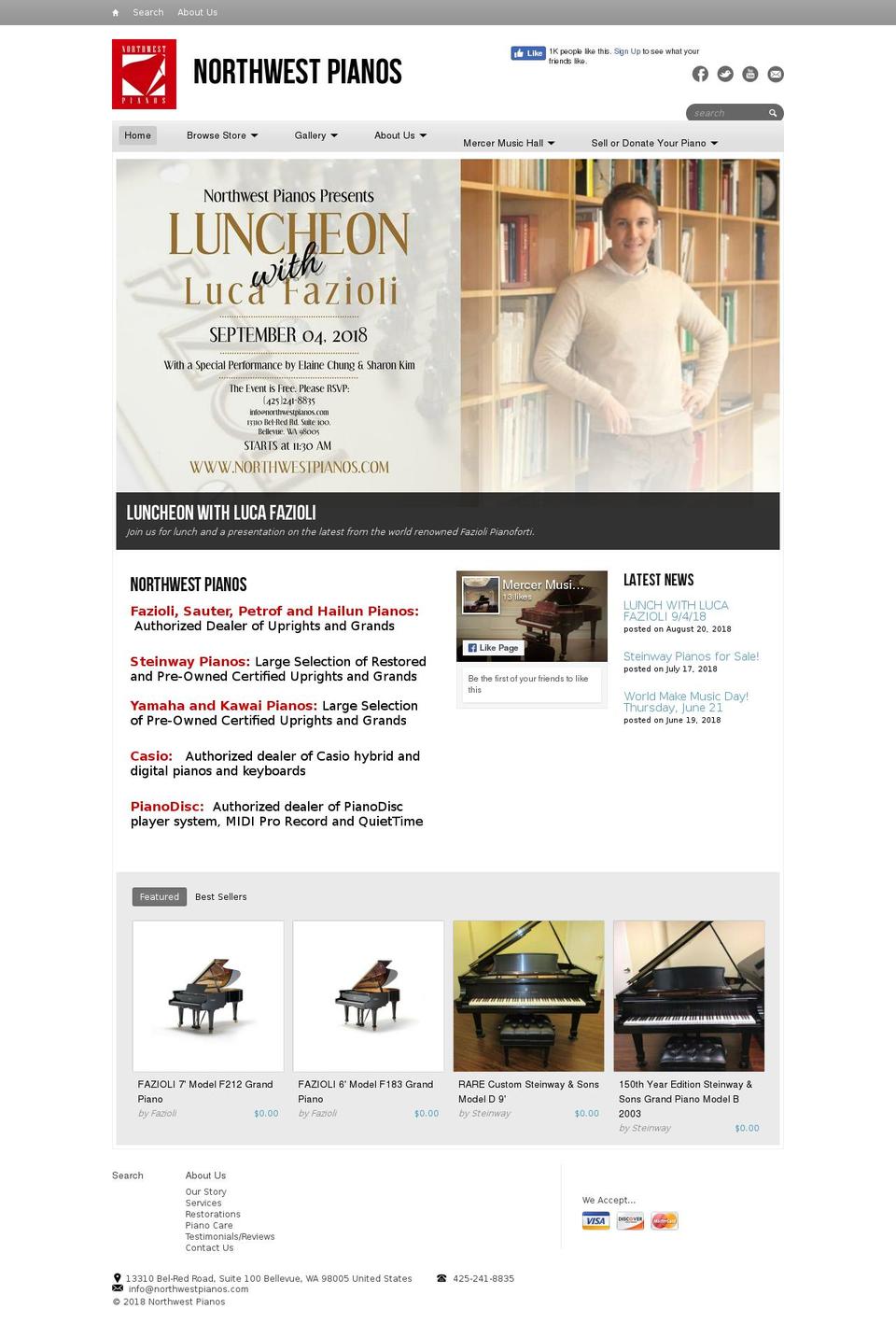 seattle-pianogallery.com — Shopify storefront screenshot