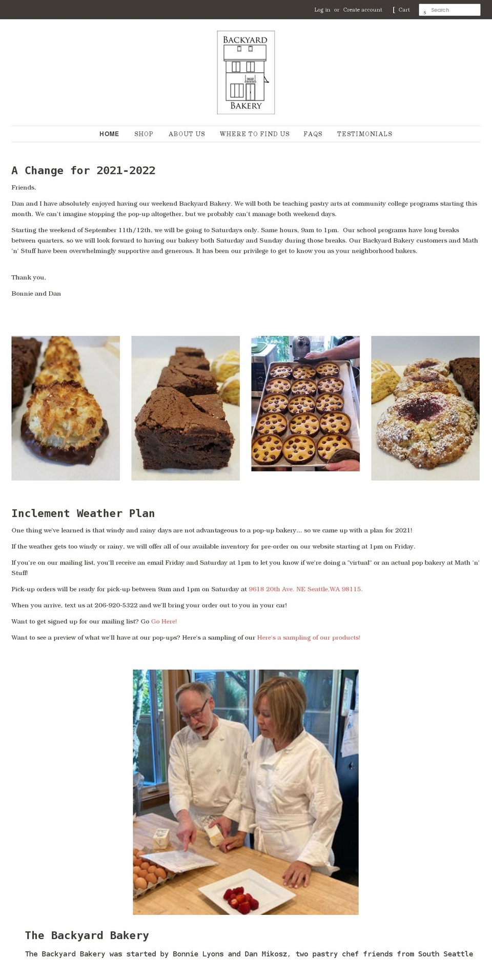 seattlebackyardbakery.com shopify website screenshot
