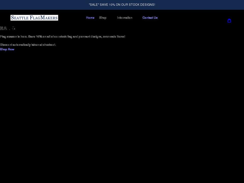 seattleflagmakers.com shopify website screenshot