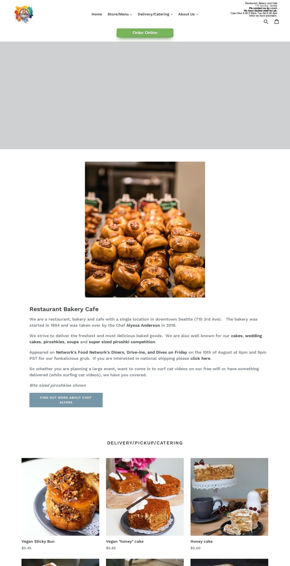 seattlepastries.com shopify website screenshot