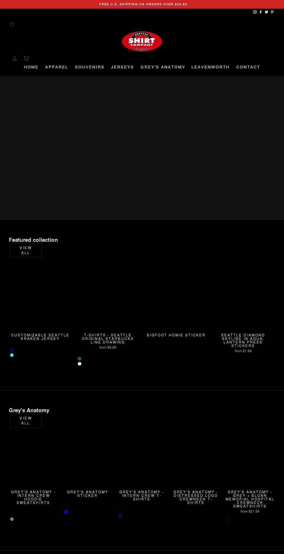 seattleshirt.com shopify website screenshot