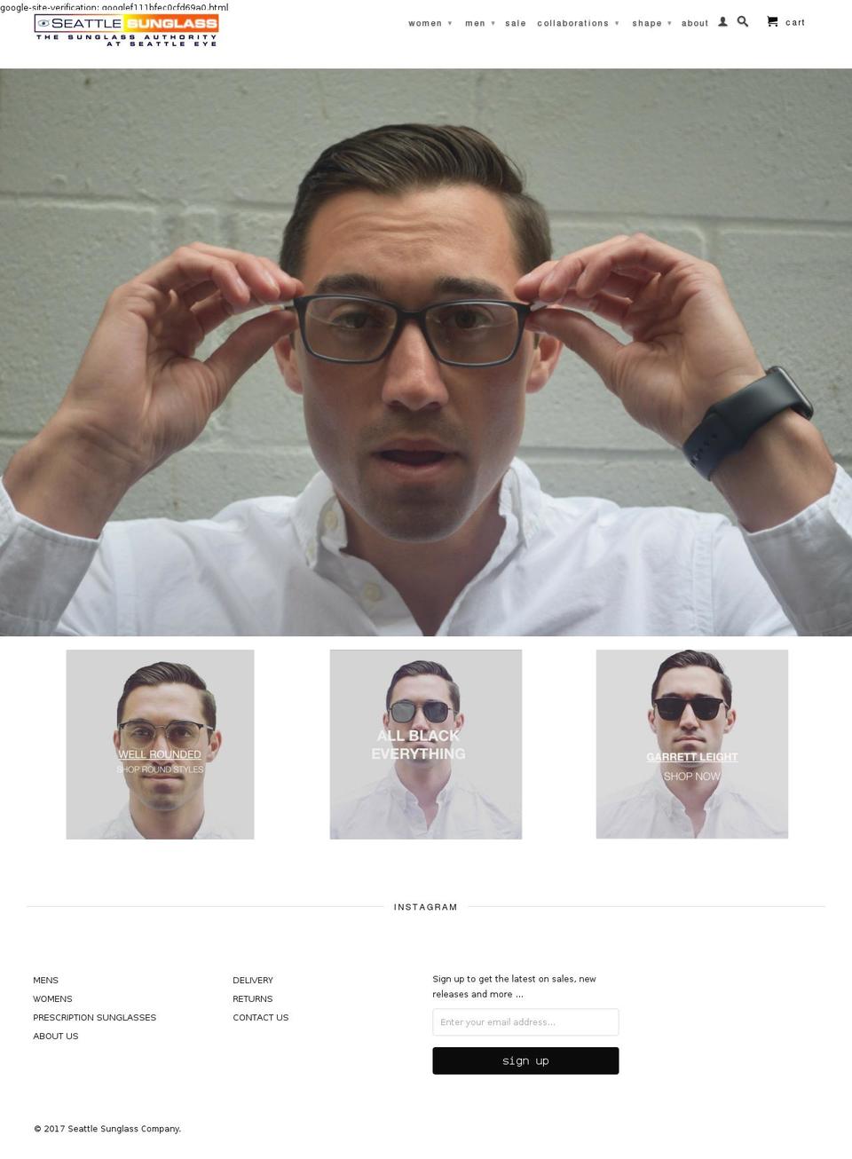 seattlesunglasses.com shopify website screenshot