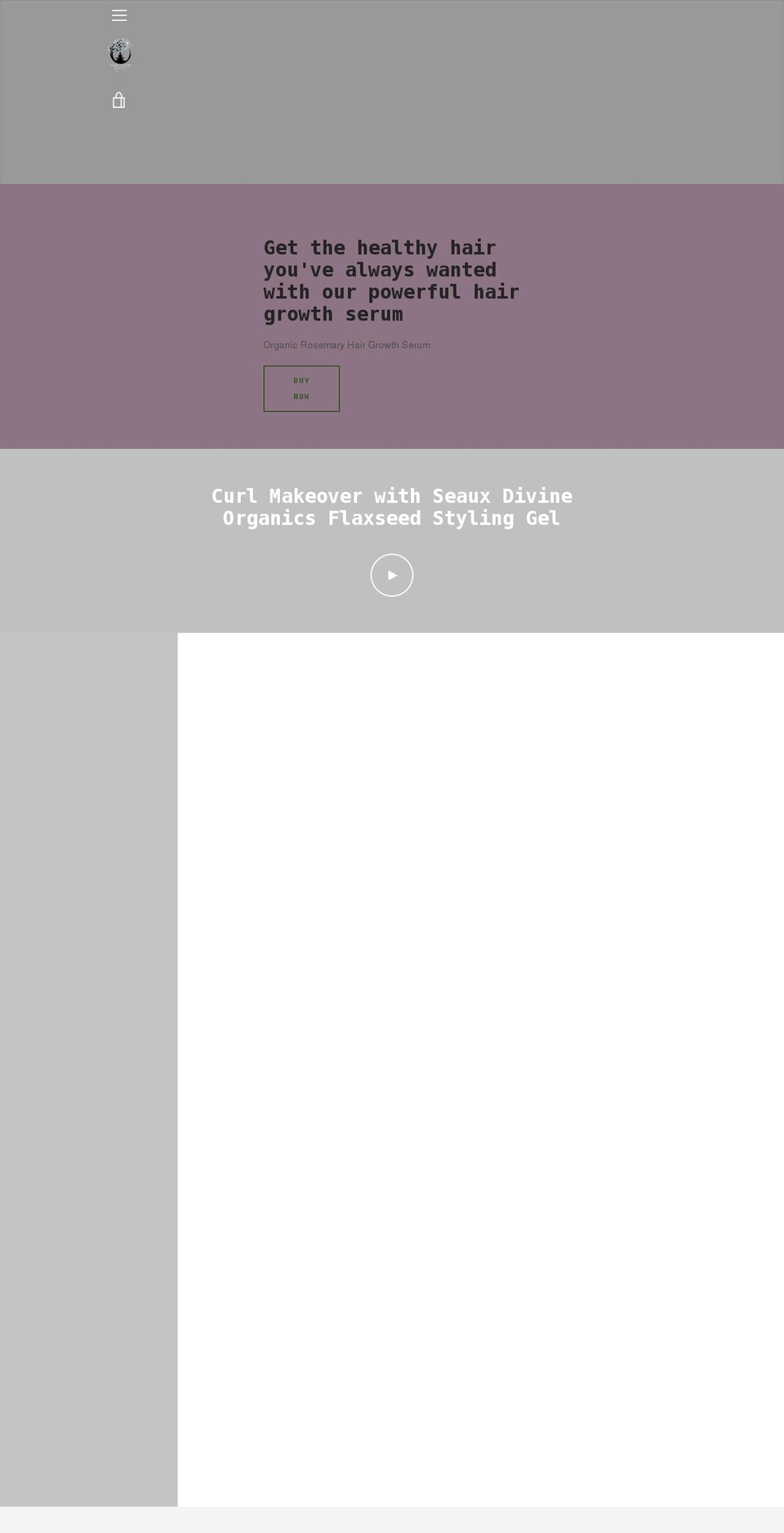 seauxdivineorganics.com shopify website screenshot