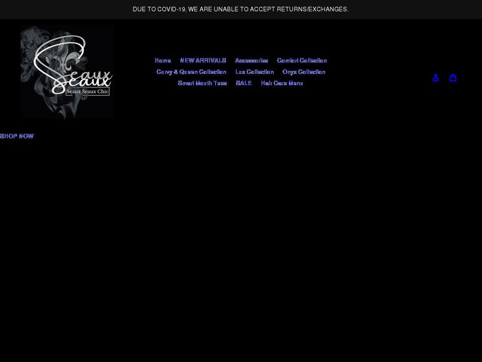 seauxseauxchic.com shopify website screenshot