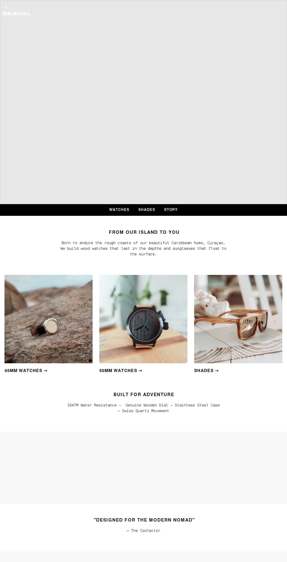 seaval.com shopify website screenshot