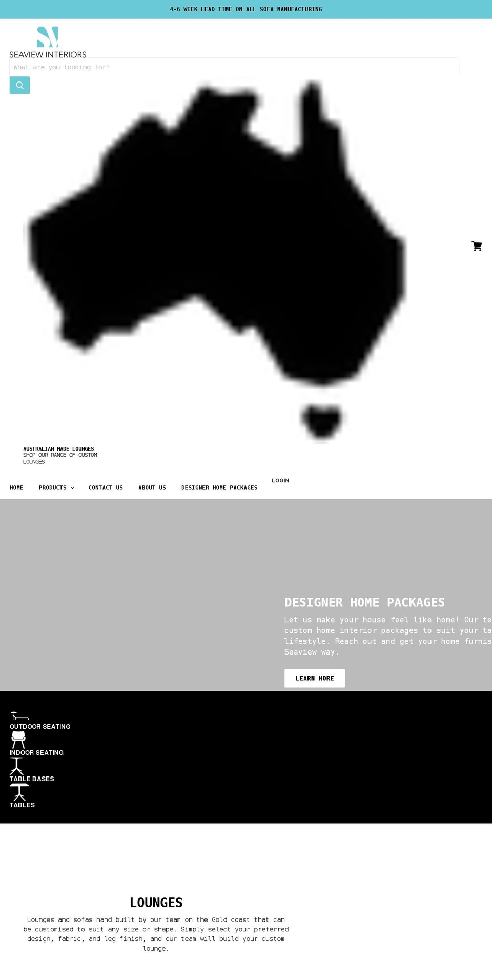 seaviewinteriors.com.au shopify website screenshot