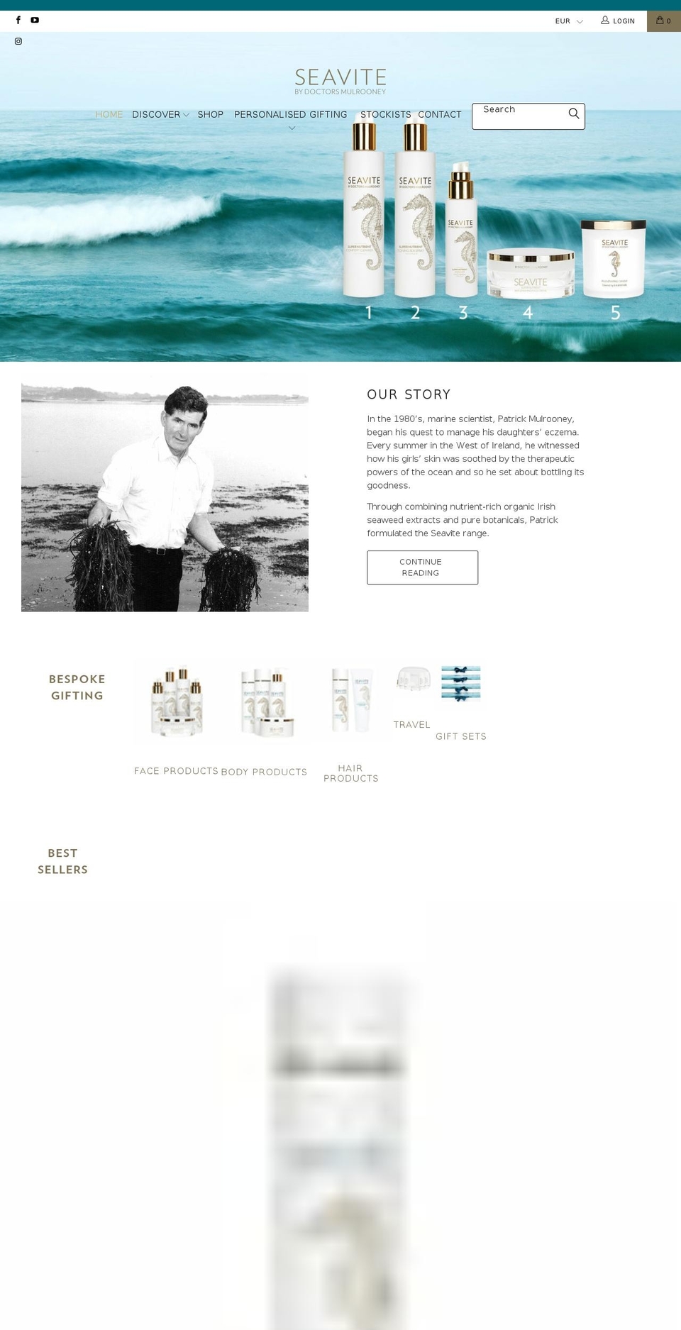 seavite.com shopify website screenshot